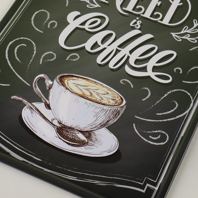 Top products coffee shop decoration metal vintage decorative paintings