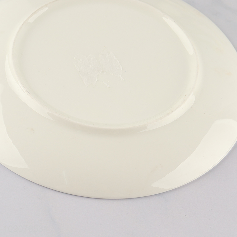 Best sale flower pattern ceramic plate dinnerware plate for home restaurant