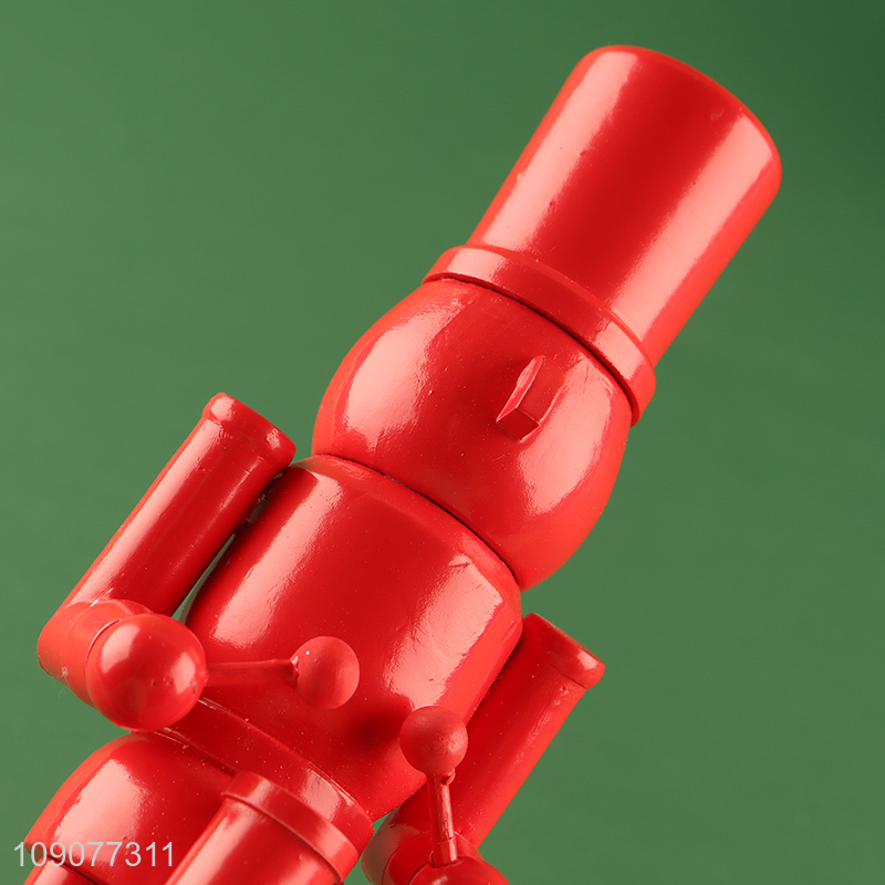 Factory supply red wooden nutcracker soldier ornament for Christmas decoration