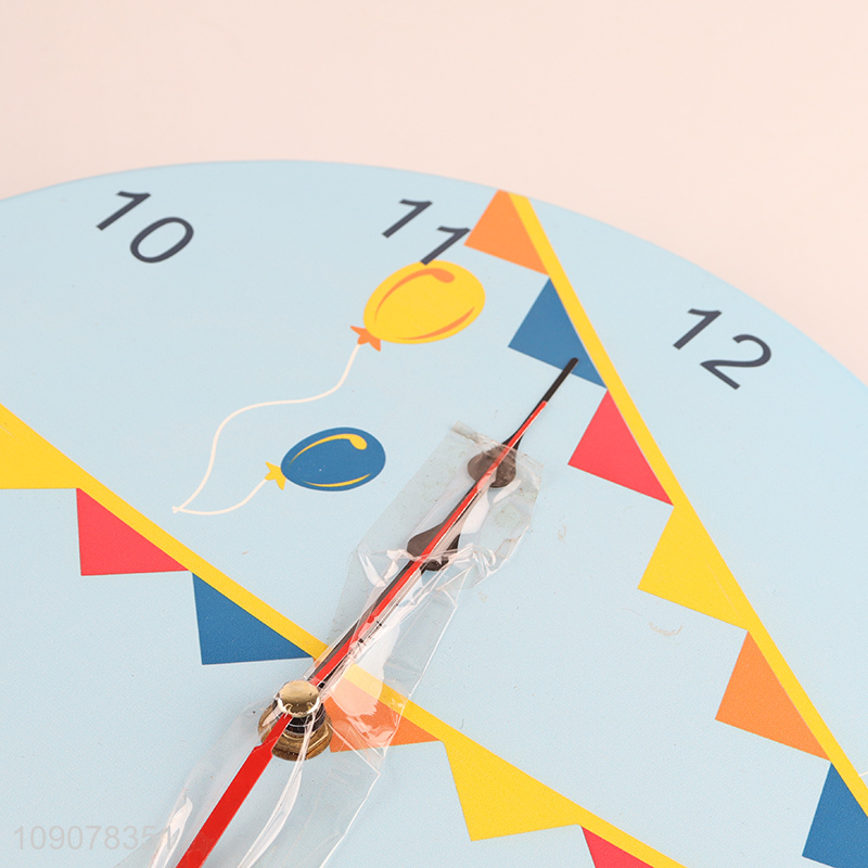 Best sale round cartoon wooden wall clock wall decor home decor