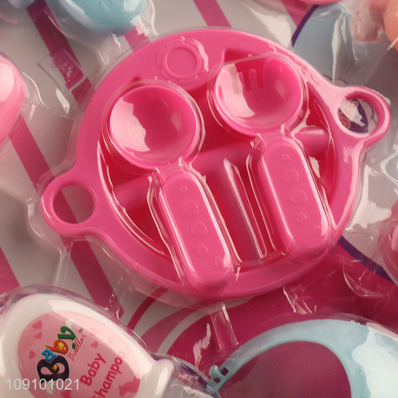 Factory Supply Kids Pretend Play Kitchen Toys Baby Doll Care Set