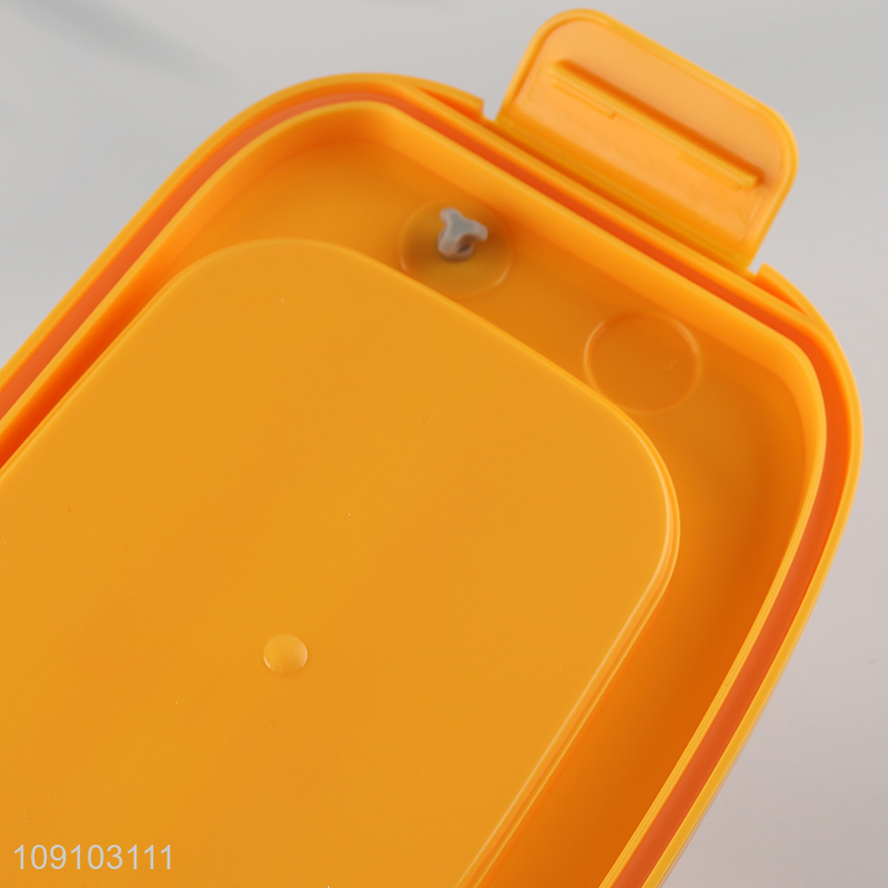 New Arrival 2-Compartment Plastic Bento Lunch Box with Cutlery