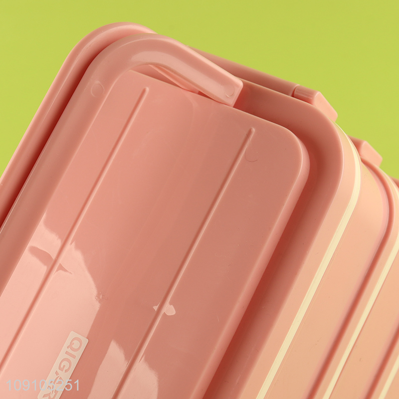 China Wholesale Lunch Box 2400ML 3-Layer Plastic Bento Lunch Box with Spoon & Fork