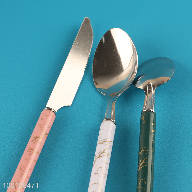 Wholesale 4 Pieces Stainless Steel Flatware Cutlery Set for Home Hotel Restaurant