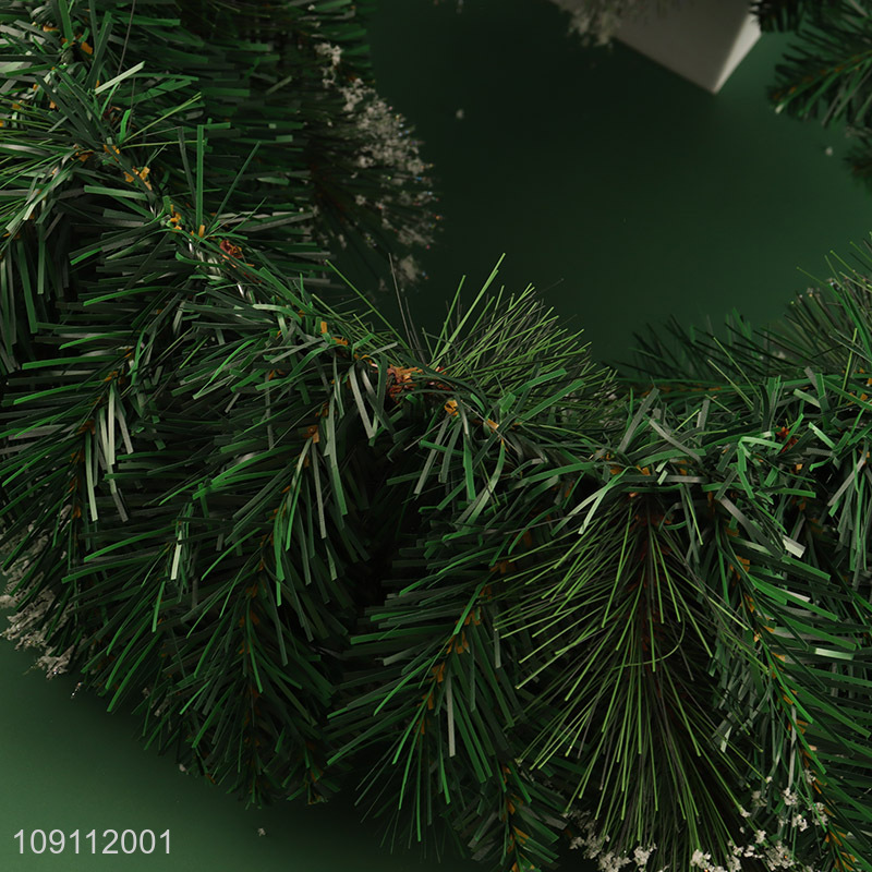 Hot products pvc decorative wreaths with led lights for christmas decoration