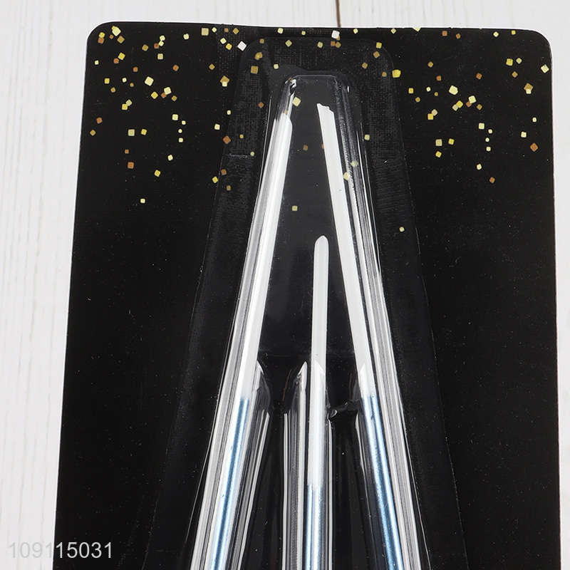 High Quality 3 Pieces Balloon Shape Metallic Birthday Candles Non-Toxic Candles