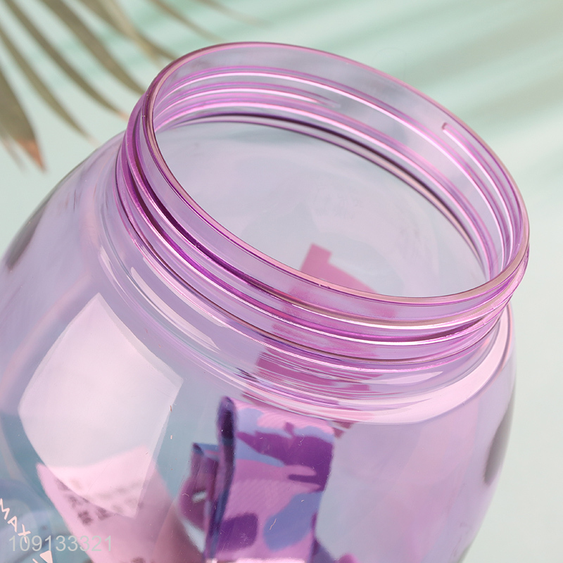 Online Wholesale 1100ml Plastic Kids Water Bottle with Straw & Strap