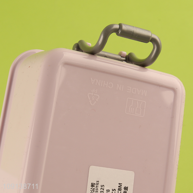 Hot Selling Plastic Bento Lunch Box Meal Pre Container with Spoon