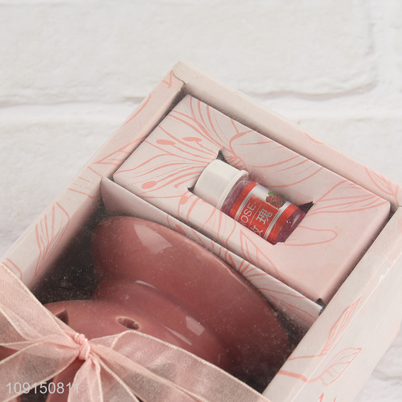 New Arrival Ceramic Wax Melt Burner Essential Oil Burner Set Housewarming Gift