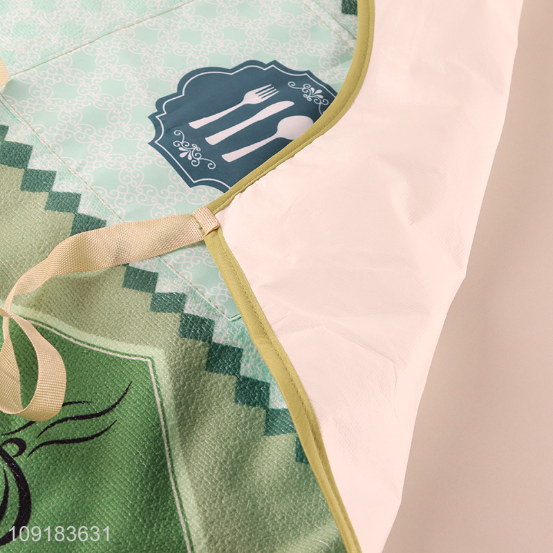 New product home waterproof oil-proof kitchen polyester cooking apron
