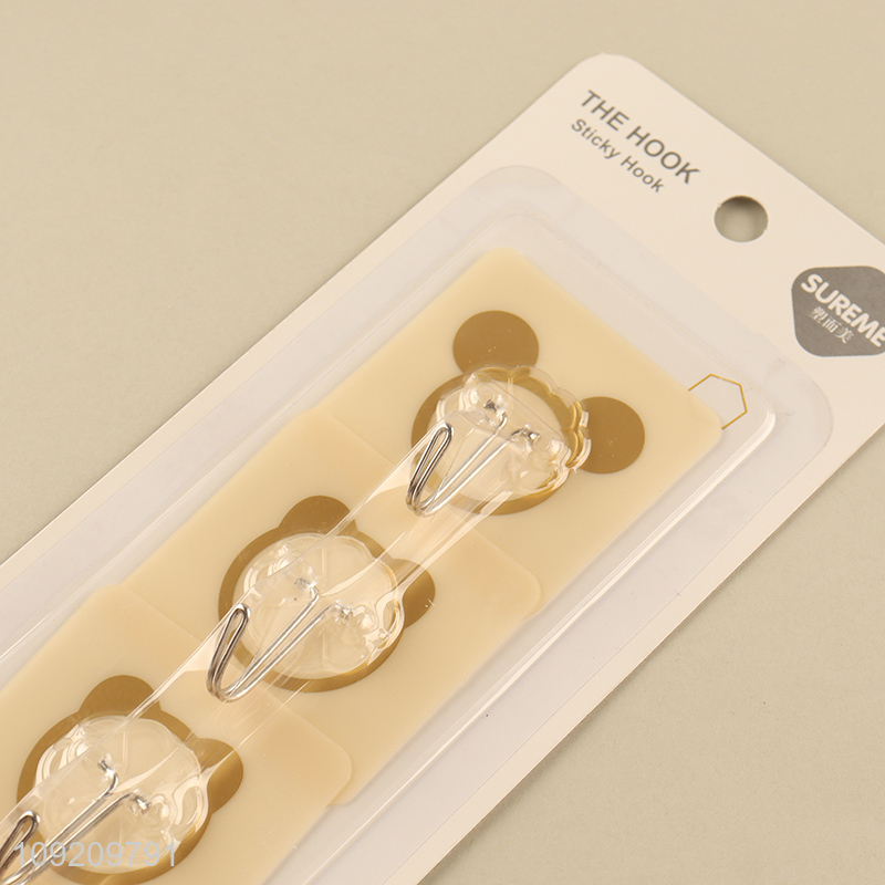 Good Quality 4 Pack Heavy Duty Adhesive Hooks for Kitchen Bathroom