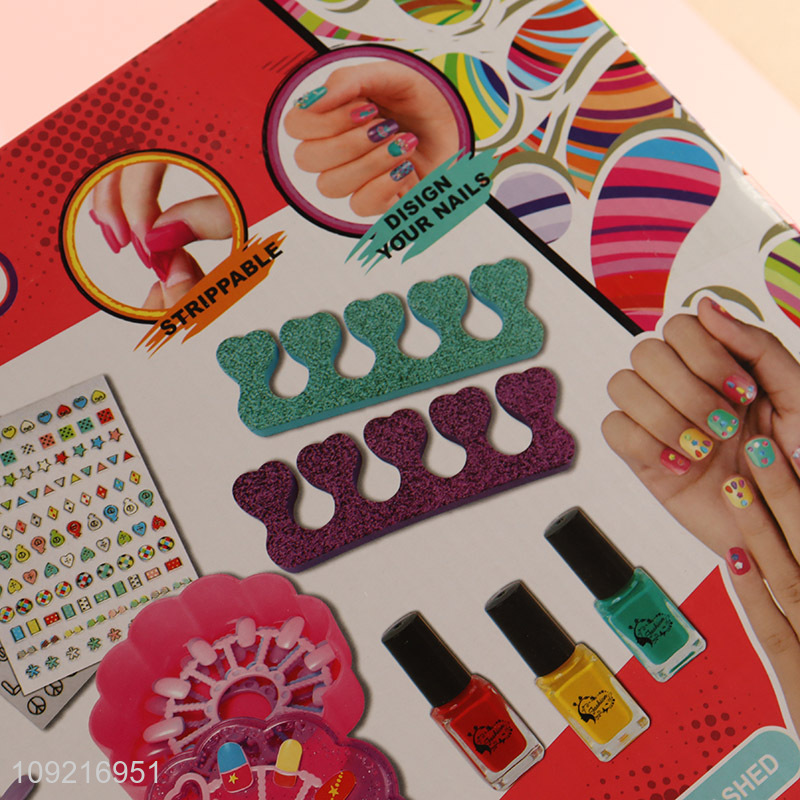 China wholesale girls kids nail art decoration toys pretend play toys