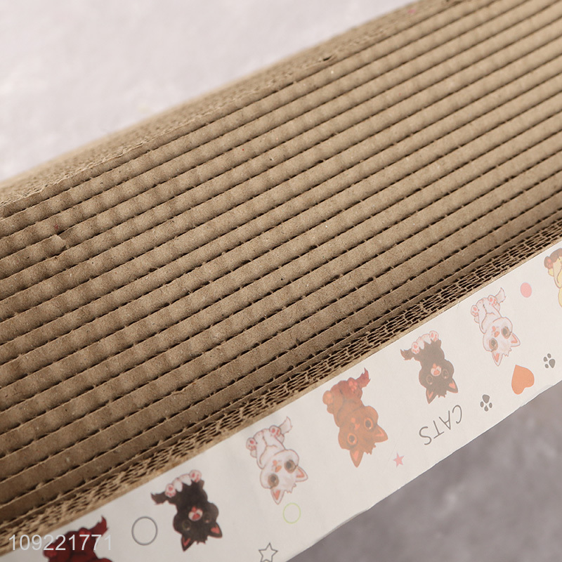Top selling durable indoor corrugated paper cat scratching board wholesale