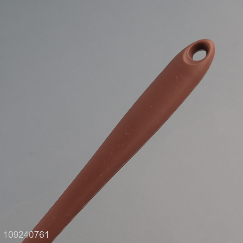 China wholesale long handle kitchen utensil silicone soup ladle