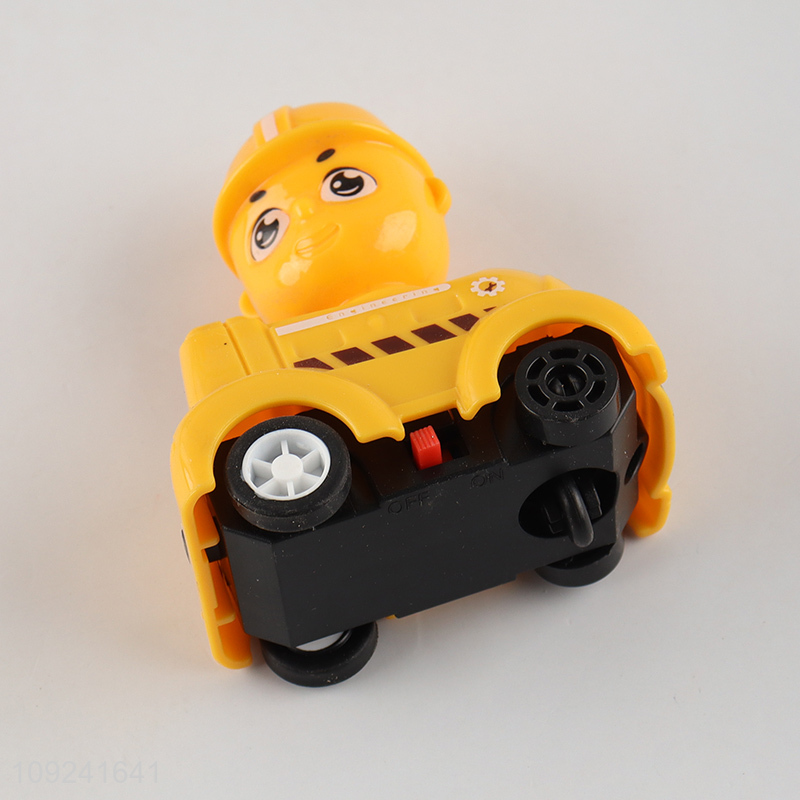 Good Quality Puzzle Track Electric Cartoon Car Toy Plastic Railcar Set