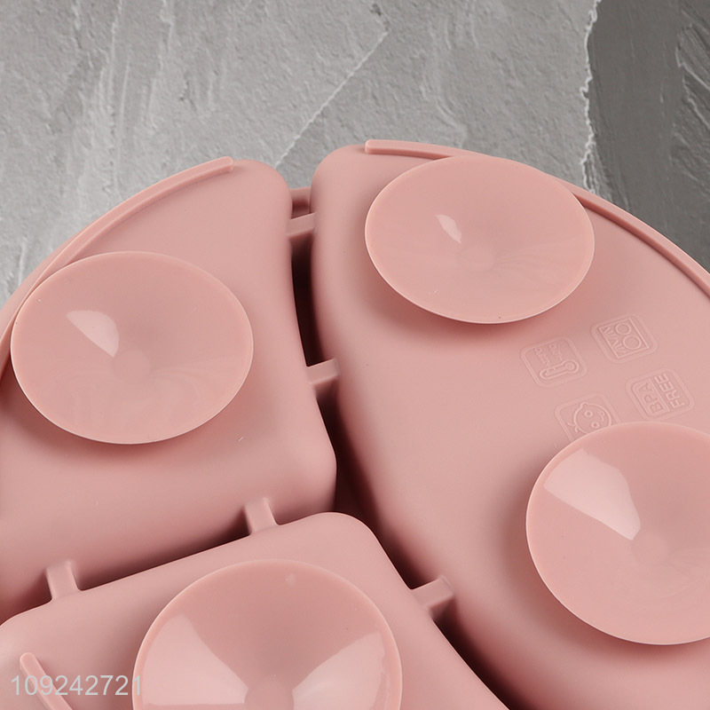 Popular products silicone suction cup tableware plate for children