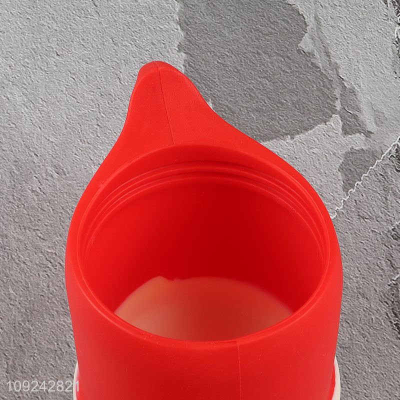 Yiwu market red silicone baby snack cup straw cup baby training cup
