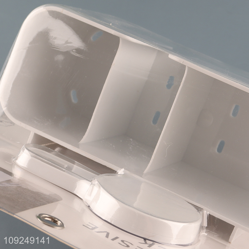 Hot Selling Wall Mounted Suction Cup Plastic Shower Caddy Bathroom Storage Rack