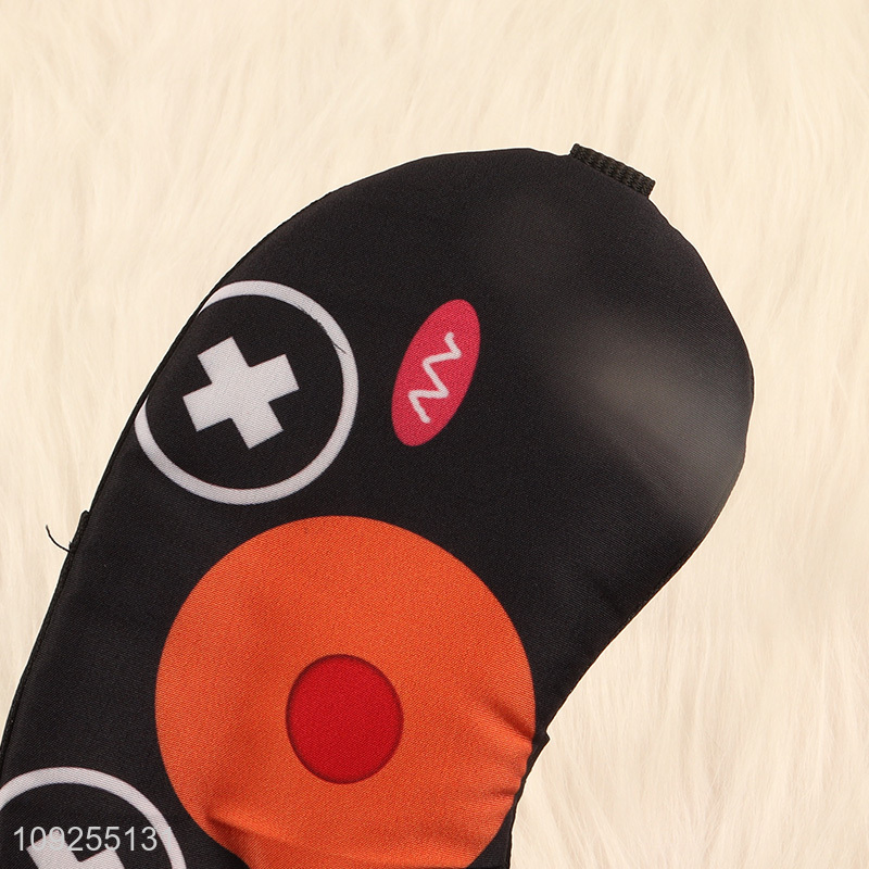Factory wholesale polyester adjustable travel sleeping eye mask eye cover