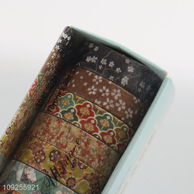 China Imports 10 Rolls Ukiyoe Washi Tape Set Decorative Washi Tapes for Scrapbook Journals