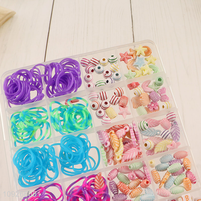Best selling colourful girls kids diy beading jewelry toys wholesale