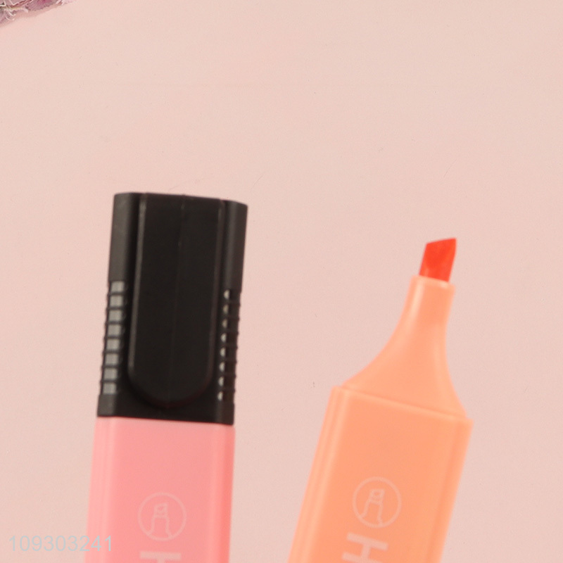 Top sale 6pcs highlighter pen fluorescent pen set