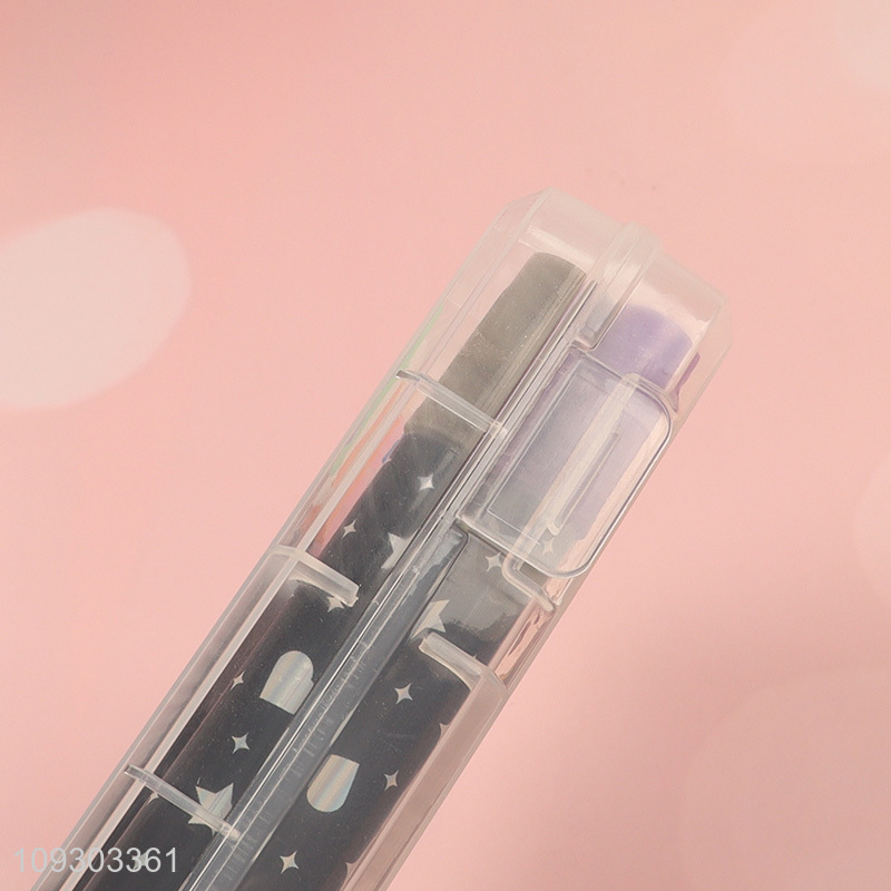 Online wholesale 24colors non-toxic glitter pen dual tip marker