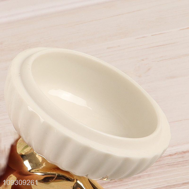 Low price ceramic round storage jar with lid