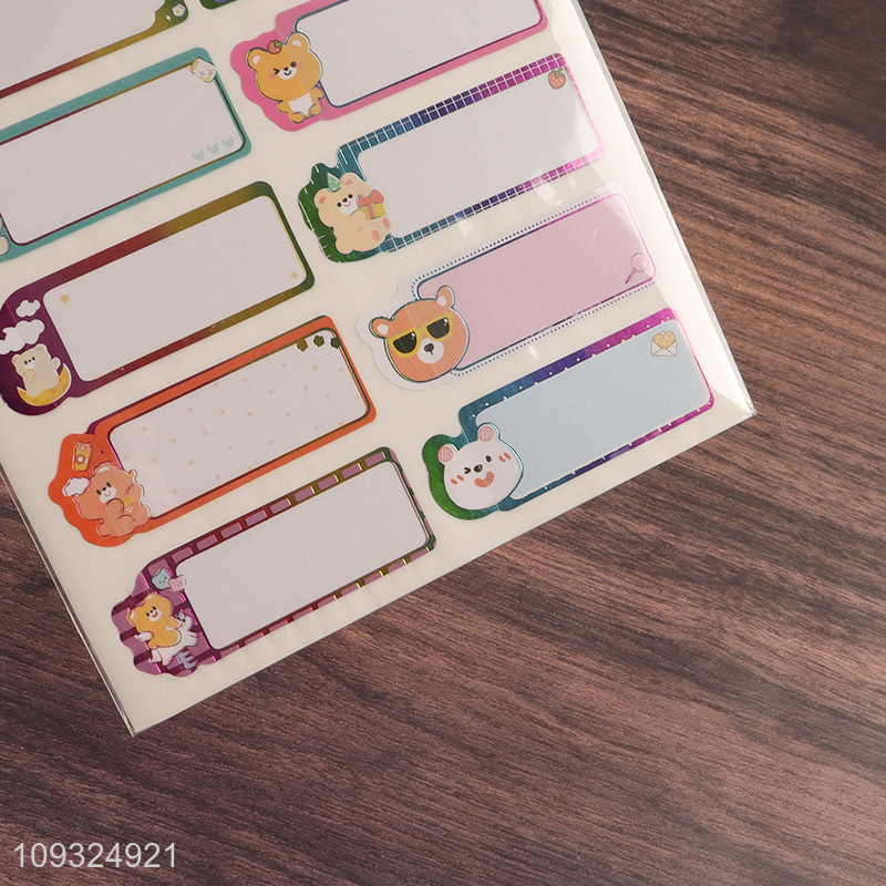 Top sale cartoon sticky tabs name sticker
