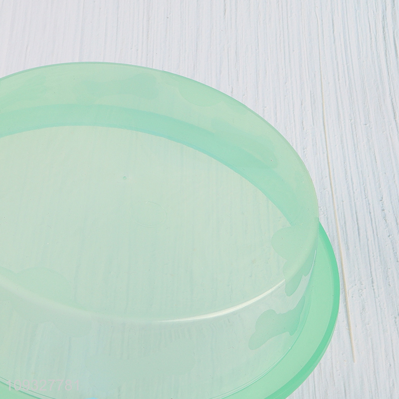 Low price round plastic pet bowl pet feeder
