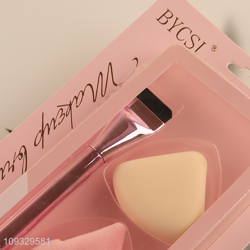 Top selling makeup brush cosmetic puff set