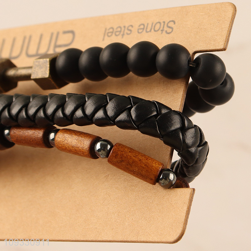 China products black fashion jewelry beads bracelet