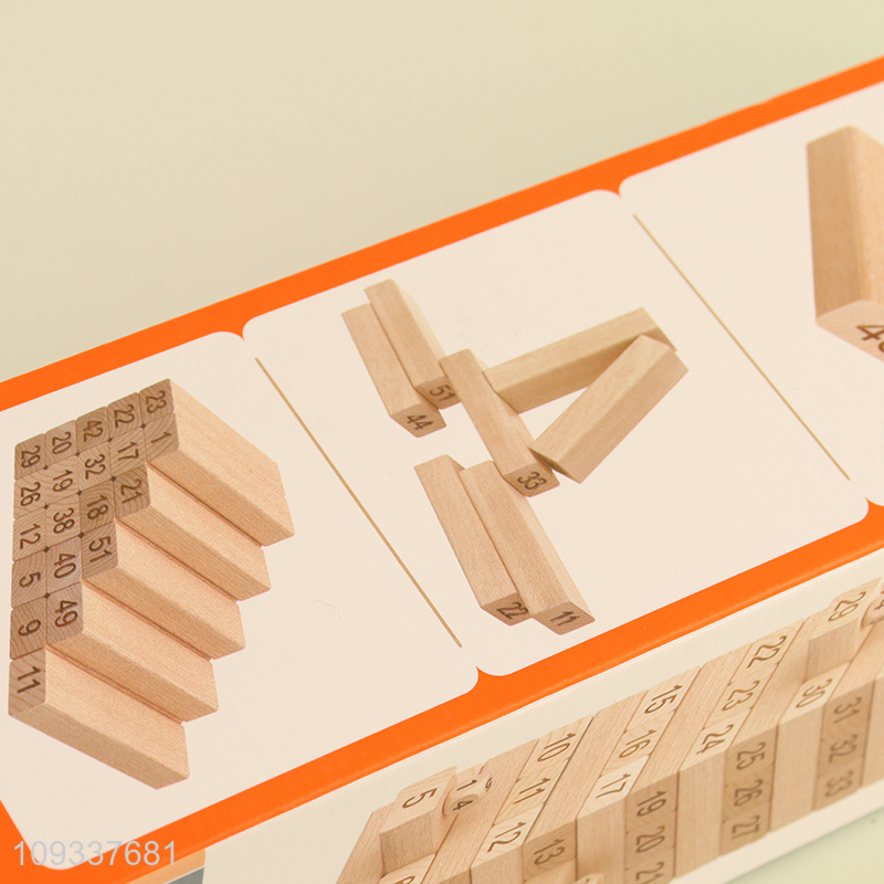 Factory wholesale beach wood digital stock height toys