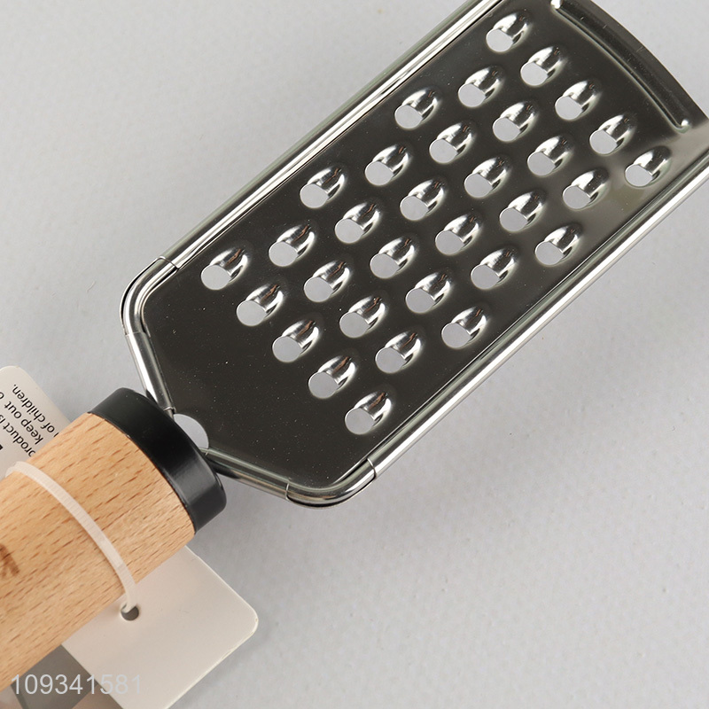 Hot sale kitchen gadget vegetable grater with wooden handle