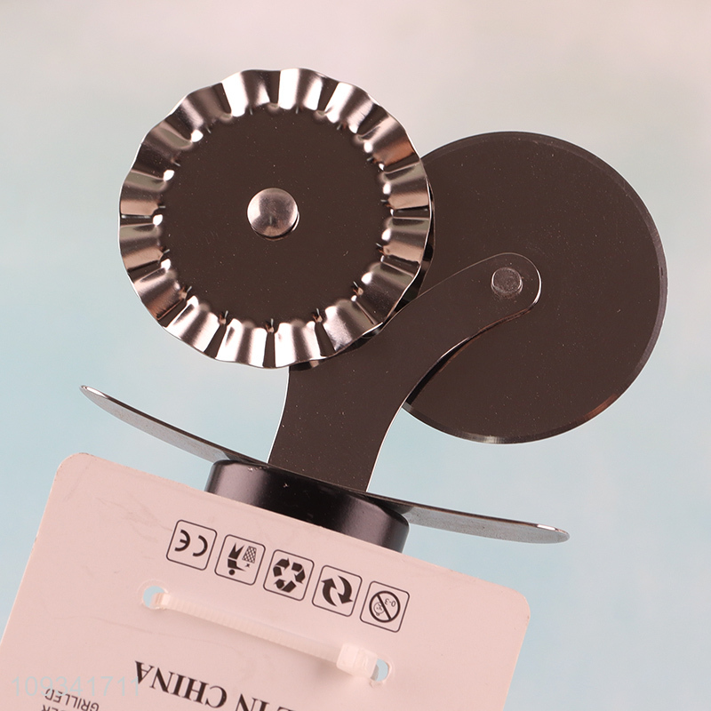 Yiwu market double-wheel pizza wheel pizza cutter