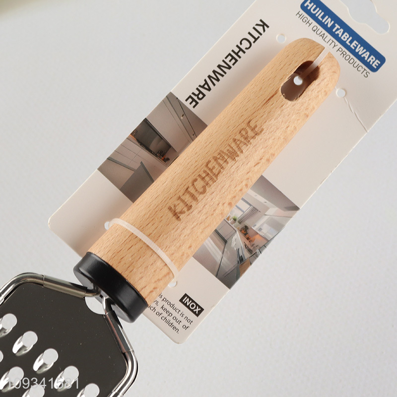 Hot sale kitchen gadget vegetable grater with wooden handle