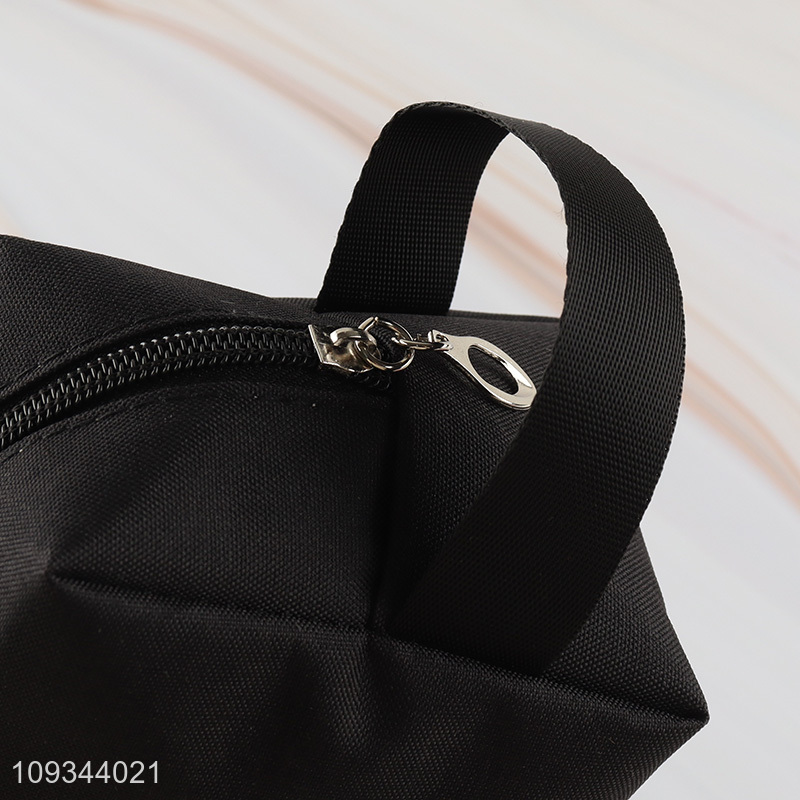 Good sale black portable travel makeup bag cosmetic bag