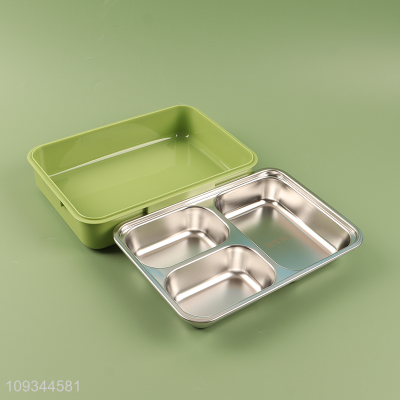 Low price 3compartment stainless steel lunch box