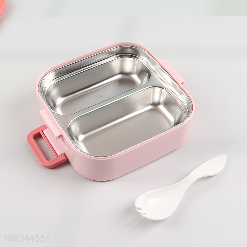 Hot selling square double-layer stainless steel lunch box