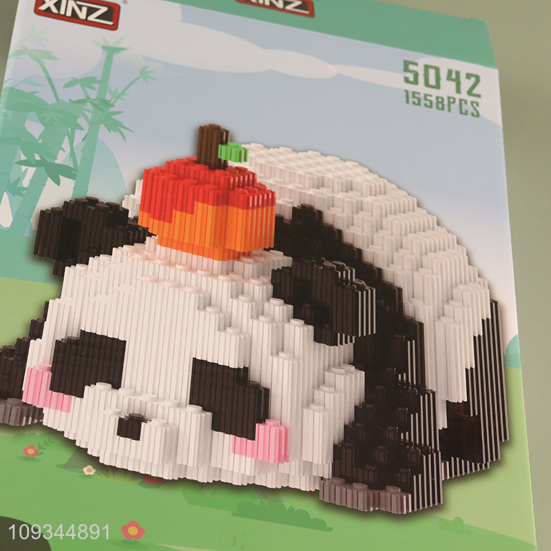 Top selling panda diy assembled building blocks