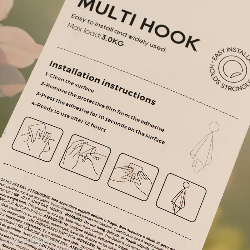 New arrival  bamboo multi-purpose sticky hook coat hook