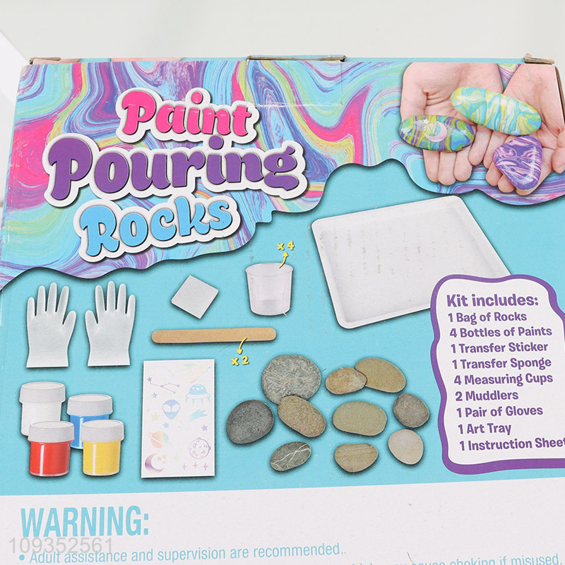 Top selling children diiy painting rock toys