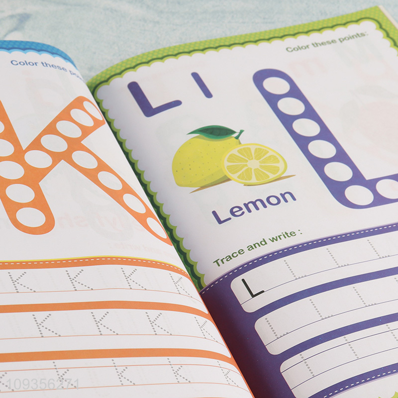Wholesale English alphabet dot pen learning book