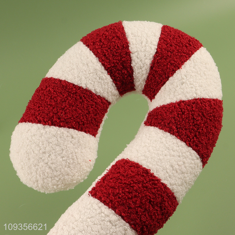 Best selling candy cane polyester pillow wholesale
