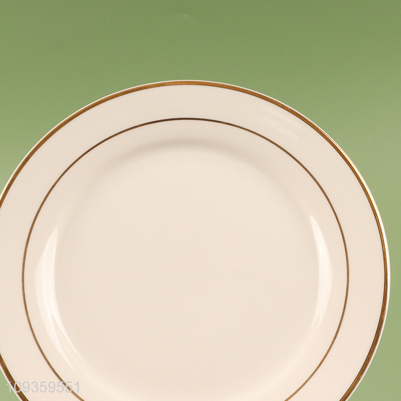 Good selling 6-inch flat plate white ceramic plate