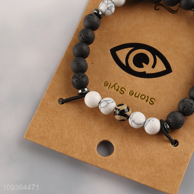Top sale fashion jewelry stone bracelet for men women