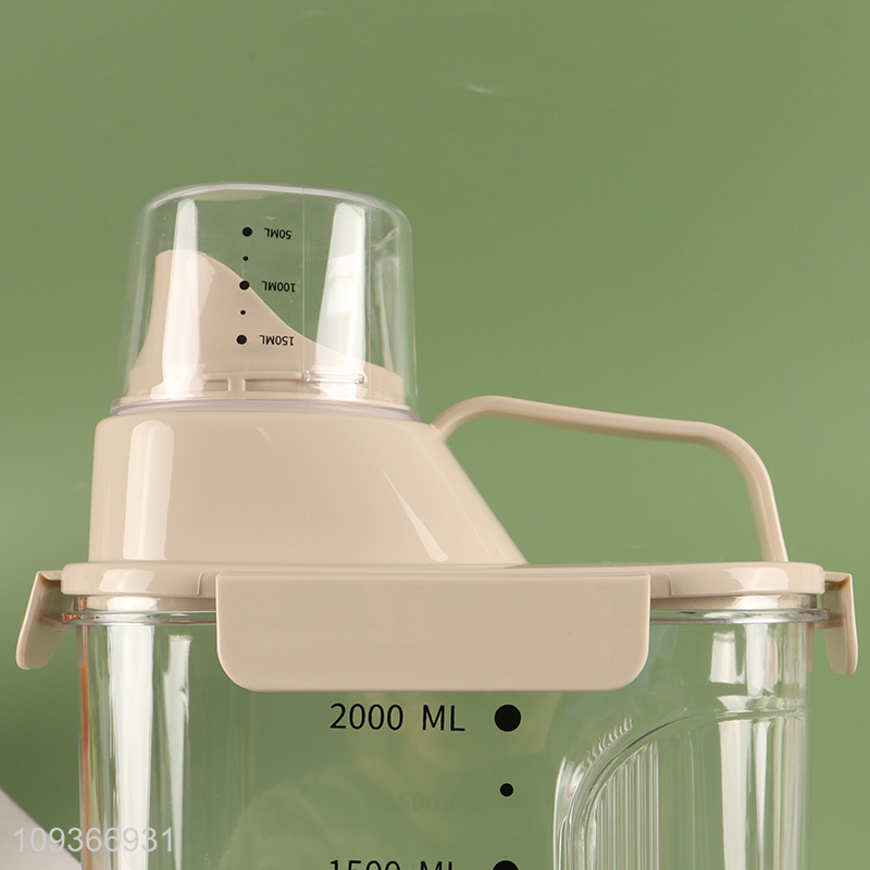 China wholesale clear plastic sealed storage jar with lid
