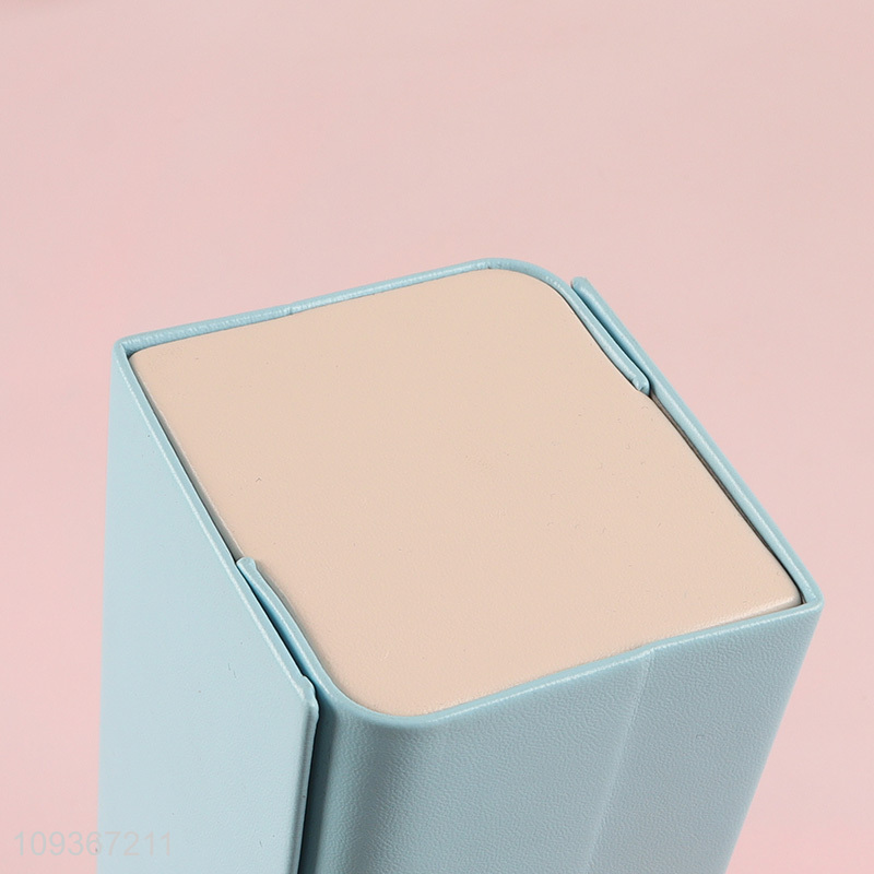 New product blue pu glasses case glasses box