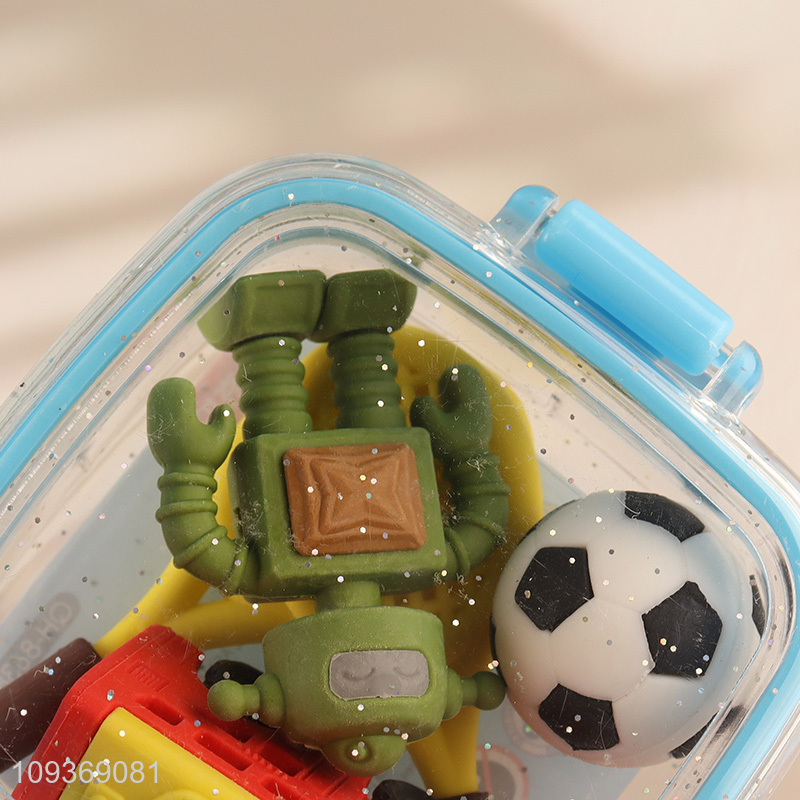 New arrival tpr non-toxic kids stationery eraser set