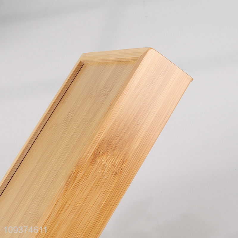 China products rectangle bamboo storage tray with handle